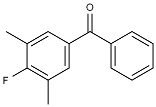 (4-fluoro-3,5-dimethylphenyl)(phenyl)methanone Struktur