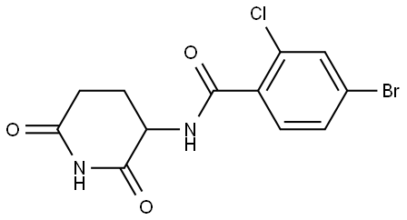 4-bromo-2-chloro-N-(2,6-dioxopiperidin-3-yl)benzamide Structure