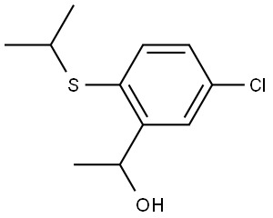 5-Chloro-α-methyl-2-[(1-methylethyl)thio]benzenemethanol,1485600-33-6,结构式