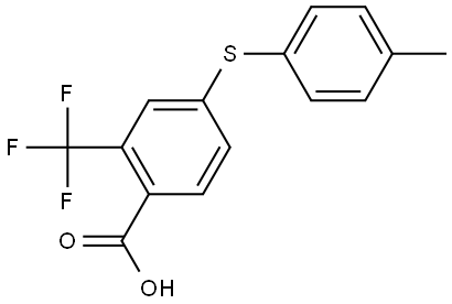 4-(p-tolylthio)-2-(trifluoromethyl)benzoic acid Struktur
