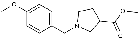 methyl 1-(4-methoxybenzyl)pyrrolidine-3-carboxylate 结构式