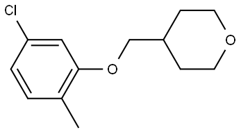 4-[(5-Chloro-2-methylphenoxy)methyl]tetrahydro-2H-pyran Struktur