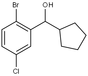 2-Bromo-5-chloro-α-cyclopentylbenzenemethanol Structure