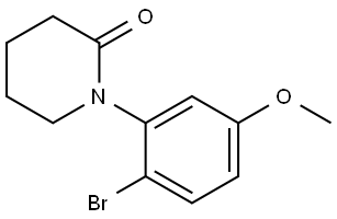 1-(2-Bromo-5-methoxyphenyl)-2-piperidinone Structure