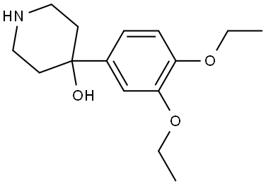 4-(3,4-diethoxyphenyl)piperidin-4-ol 结构式