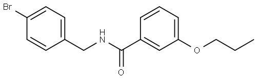 N-[(4-Bromophenyl)methyl]-3-propoxybenzamide,1489104-17-7,结构式