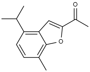 1-(7-methyl-4-propan-2-yl-1-benzofuran-2-yl)ethanone Structure