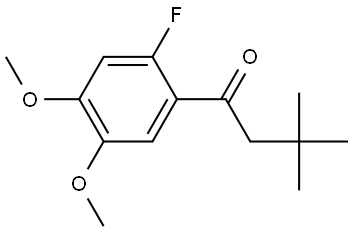 1-(2-Fluoro-4,5-dimethoxyphenyl)-3,3-dimethyl-1-butanone,1489960-17-9,结构式