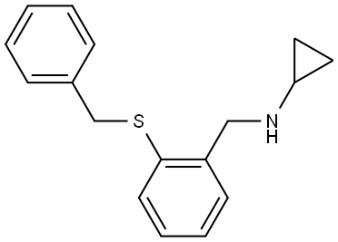 N-Cyclopropyl-2-[(phenylmethyl)thio]benzenemethanamine 结构式