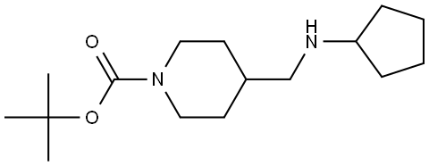 tert-butyl 4-((cyclopentylamino)methyl)piperidine-1-carboxylate 结构式