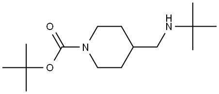 tert-butyl 4-((tert-butylamino)methyl)piperidine-1-carboxylate 结构式