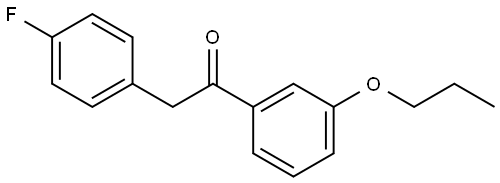 Ethanone, 2-(4-fluorophenyl)-1-(3-propoxyphenyl)- Structure