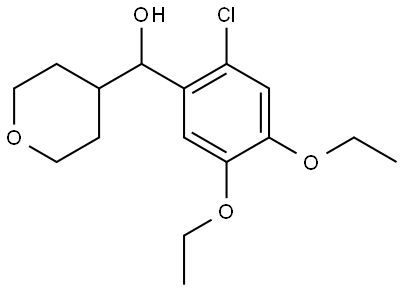 α-(2-Chloro-4,5-diethoxyphenyl)tetrahydro-2H-pyran-4-methanol 结构式