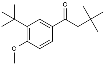 1-[3-(1,1-Dimethylethyl)-4-methoxyphenyl]-3,3-dimethyl-1-butanone 结构式