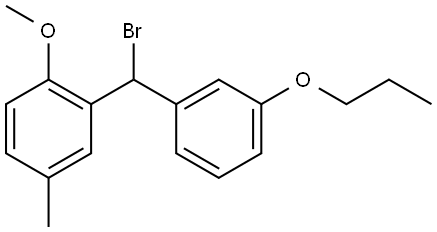 2-[Bromo(3-propoxyphenyl)methyl]-1-methoxy-4-methylbenzene 结构式