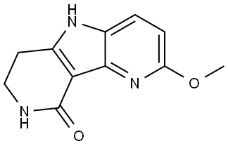 5,6,7,8-Tetrahydro-2-methoxy-9H-pyrrolo[3,2-b:4,5-c′]dipyridin-9-one 结构式