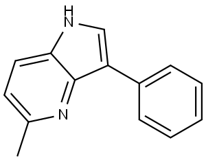 5-Methyl-3-phenyl-1H-pyrrolo[3,2-b]pyridine 结构式