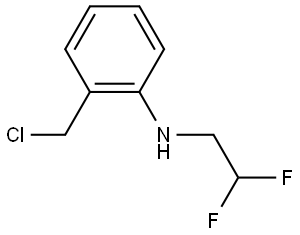 2-(氯甲基)-N-(2,2-二氟乙基)苯胺 结构式