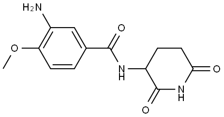 3-amino-N-(2,6-dioxopiperidin-3-yl)-4-methoxybenzamide Struktur