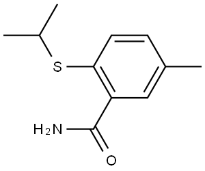 5-Methyl-2-[(1-methylethyl)thio]benzamide Structure