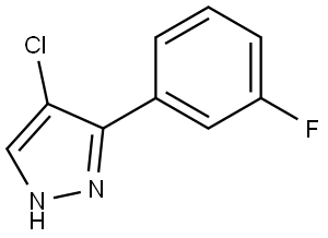 4-Chloro-3-(3-fluorophenyl)-1H-pyrazole 结构式