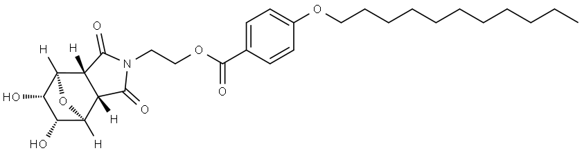 2-((3aR,4R,5S,6R,7S,7aS)-5,6-dihydroxy-1,3-dioxohexahydro-1H-4,7-epoxyisoindol-2(3H)-yl)ethyl 4-(undecyloxy)benzoate Struktur