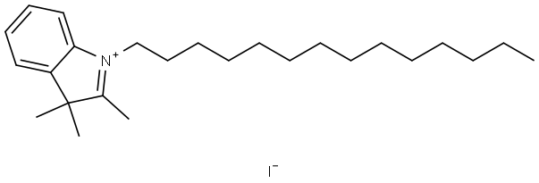 3H-Indolium, 2,3,3-trimethyl-1-tetradecyl-, iodide (1:1) (ACI) 结构式