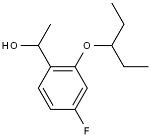 2-(1-Ethylpropoxy)-4-fluoro-α-methylbenzenemethanol 结构式