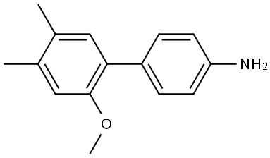 2'-Methoxy-4',5'-dimethyl[1,1'-biphenyl]-4-amine Structure