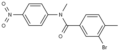 3-bromo-N,4-dimethyl-N-(4-nitrophenyl)benzamide 结构式