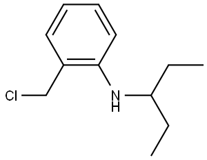 2-(氯甲基)-N-(戊-3-基)苯胺 结构式