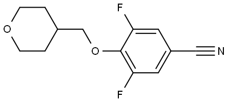 3,5-Difluoro-4-[(tetrahydro-2H-pyran-4-yl)methoxy]benzonitrile 结构式