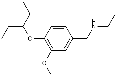 4-(1-Ethylpropoxy)-3-methoxy-N-propylbenzenemethanamine 结构式