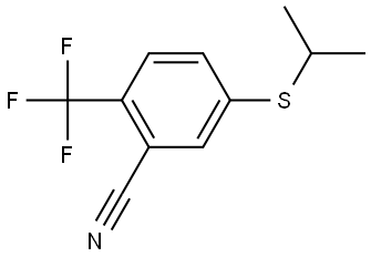5-[(1-Methylethyl)thio]-2-(trifluoromethyl)benzonitrile Structure