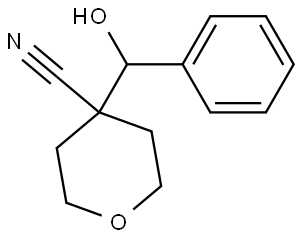 Tetrahydro-4-(hydroxyphenylmethyl)-2H-pyran-4-carbonitrile 化学構造式