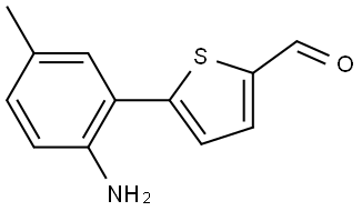 5-(2-amino-5-methylphenyl)thiophene-2-carbaldehyde Struktur