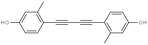 Phenol, 4,4′-(1,3-butadiyne-1,4-diyl)bis[3-methyl- Structure