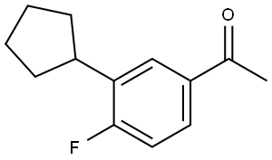 1-(3-cyclopentyl-4-fluorophenyl)ethanone Struktur