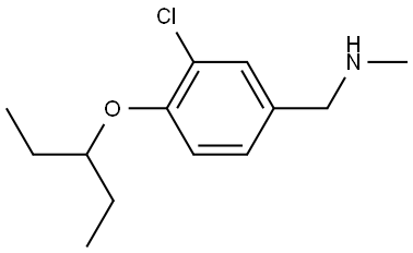 3-Chloro-4-(1-ethylpropoxy)-N-methylbenzenemethanamine Structure