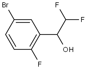 1-(5-Bromo-2-fluorophenyl)-2,2-difluoroethanol Structure