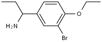 1-(3-BROMO-4-ETHOXYPHENYL)PROPAN-1-AMINE 化学構造式
