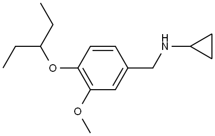 N-Cyclopropyl-4-(1-ethylpropoxy)-3-methoxybenzenemethanamine Structure