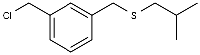 (3-(chloromethyl)benzyl)(isobutyl)sulfane Structure