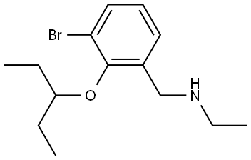 3-Bromo-N-ethyl-2-(1-ethylpropoxy)benzenemethanamine Structure