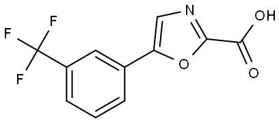 5-(3-Trifluoromethyl-phenyl)-oxazole-2-carboxylic acid 化学構造式