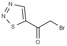 2-Bromo-1-(1,2,3-thiadiazol-5-yl)ethan-1-one 化学構造式