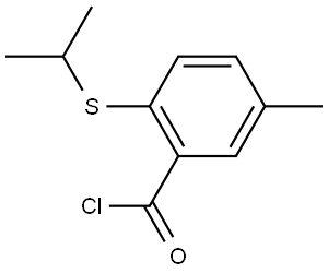 5-Methyl-2-[(1-methylethyl)thio]benzoyl chloride,1511358-07-8,结构式