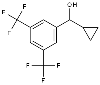 (3,5-bis(trifluoromethyl)phenyl)(cyclopropyl)methanol Struktur