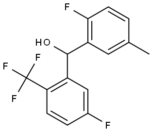 5-Fluoro-α-(2-fluoro-5-methylphenyl)-2-(trifluoromethyl)benzenemethanol 结构式