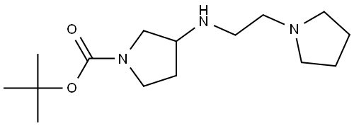 tert-butyl 3-((2-(pyrrolidin-1-yl)ethyl)amino)pyrrolidine-1-carboxylate Struktur